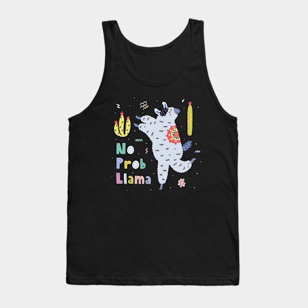 llama no problem alpaca Tank Top by Mako Design 